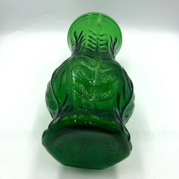 Vintage 1980 FTD Green Glass Flower Vase - Picture 6 of 12